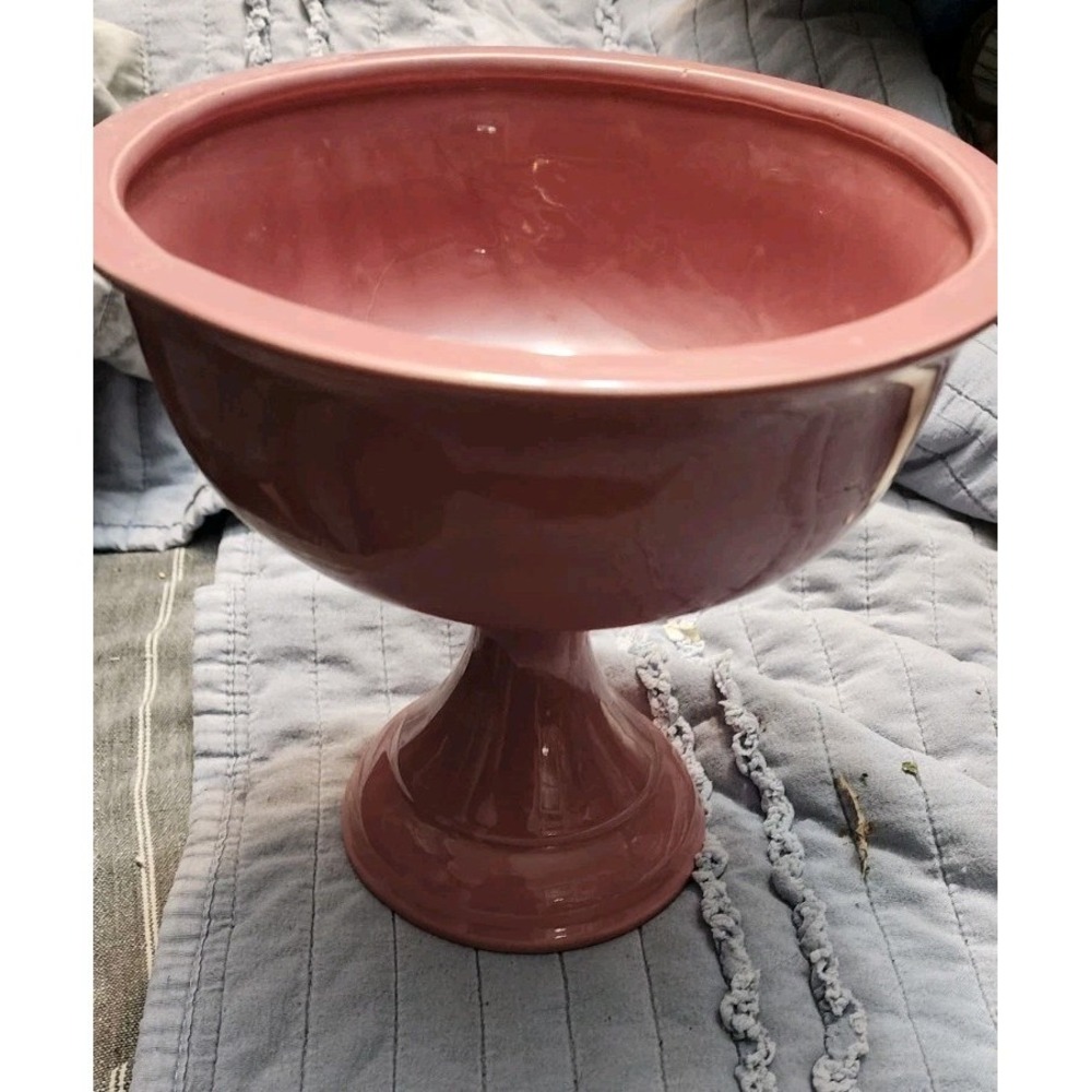 Haeger Pottery Pink Mauve Pedestal Bowl  Planter Granny Cottage Core Rare